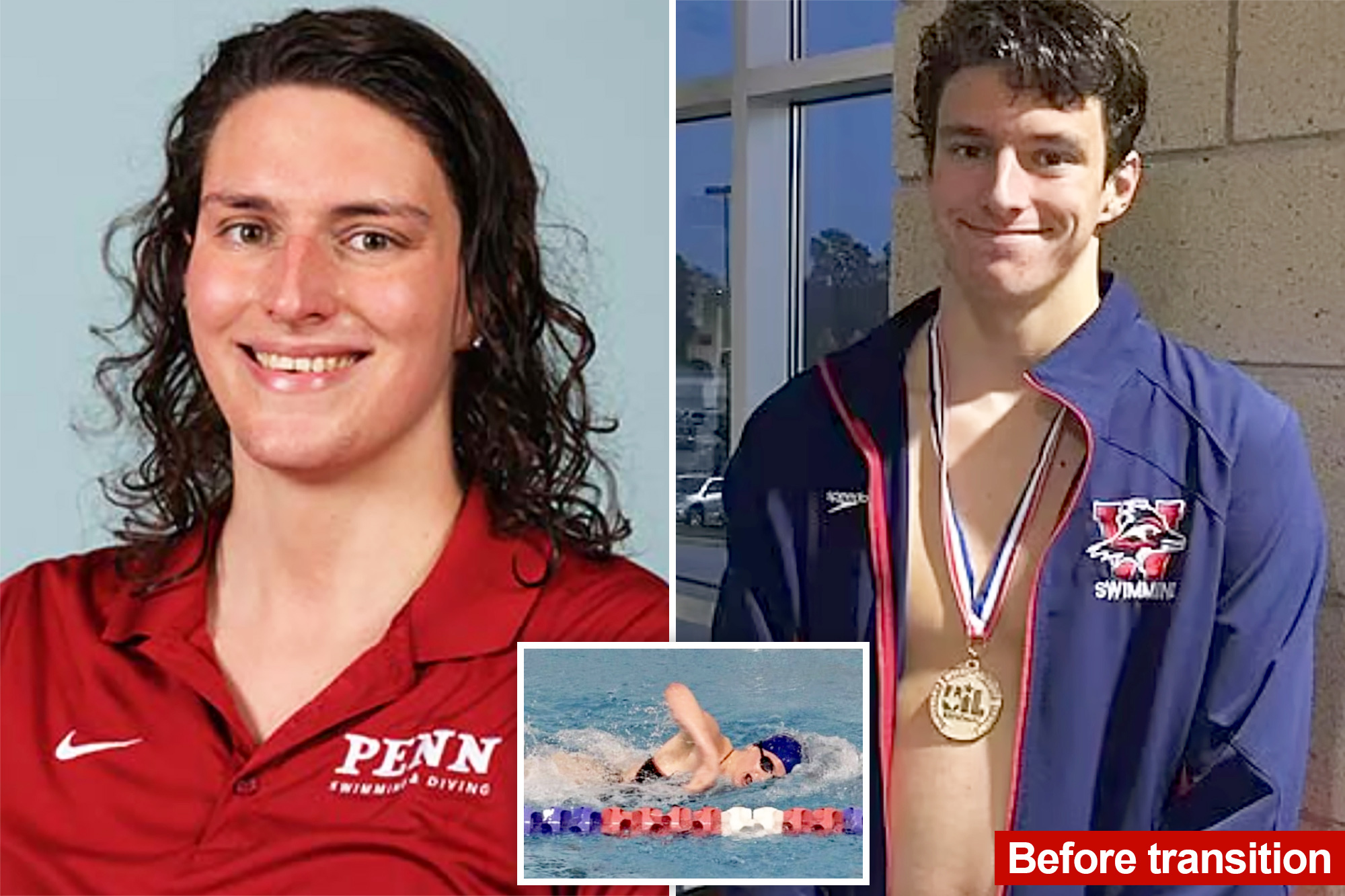 Female swimmer says she has "no choice" but to change in locker room with male "Lia" Thomas