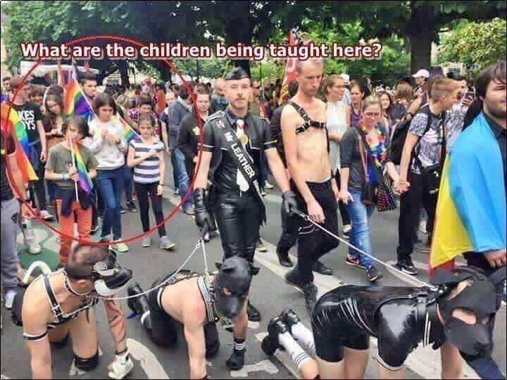 Liberal parents celebrate showing their children pornographic fetishes and nudity at LGBT ‘pride’ parades