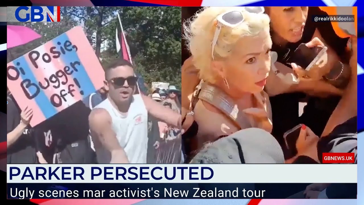 Trans activists mob and attack female speaker Posie Parker in New Zealand