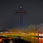 Huge cross lights up the sky over Budapest (& other stories)
